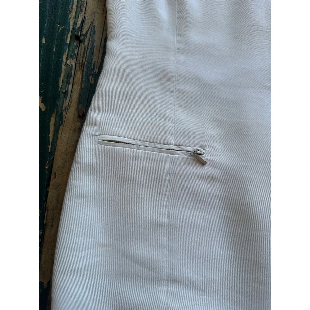 Neiman Marcus Vintage White Sleeveless Sheath Dress Zip Size 4 Mini Shift - Picture 2 of 7